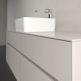 Тумба под раковину Villeroy & Boch Collaro 160х50 см с подсветкой ДСП мягкий серый C049B0VK