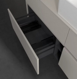 Тумба под раковину Villeroy & Boch Collaro 160х50 см с подсветкой ДСП мягкий серый C049B0VK