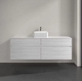 Тумба під раковину Villeroy & Boch Collaro 160х50 см із підсвічуванням ДСП біле дерево C049B0E8