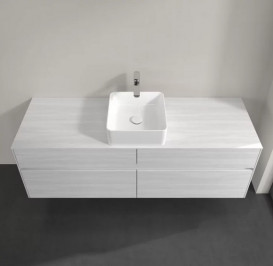 Тумба під раковину Villeroy & Boch Collaro 160х50 см із підсвічуванням ДСП біле дерево C049B0E8