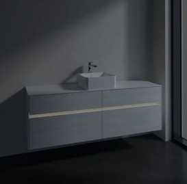 Тумба під раковину Villeroy & Boch Collaro 160х50 см із підсвічуванням ДСП біле дерево C049B0E8