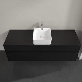 Тумба під раковину Villeroy & Boch Collaro 160х50 см із підсвічуванням МДФ чорний матовий лак C049B0PD