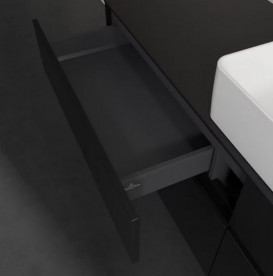 Тумба під раковину Villeroy & Boch Collaro 160х50 см із підсвічуванням МДФ чорний матовий лак C049B0PD