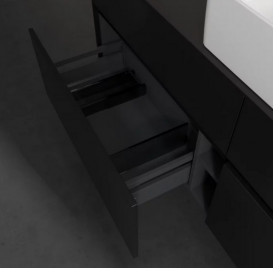 Тумба під раковину Villeroy & Boch Collaro 160х50 см із підсвічуванням МДФ чорний матовий лак C049B0PD