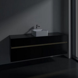 Тумба під раковину Villeroy & Boch Collaro 160х50 см із підсвічуванням МДФ чорний матовий лак C049B0PD