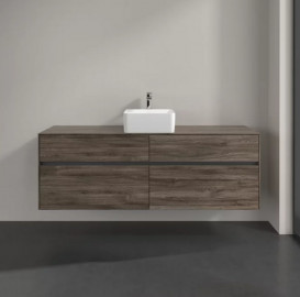 Тумба під раковину Villeroy & Boch Collaro 160х50 см із підсвічуванням ДСП кам'яний дуб C049B0RK