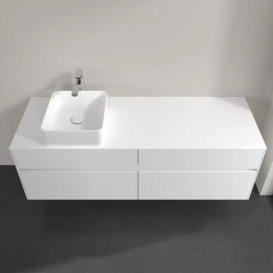 Тумба під раковину Villeroy & Boch Collaro 160х50 см із підсвічуванням МДФ глянсовий білий C050B0DH