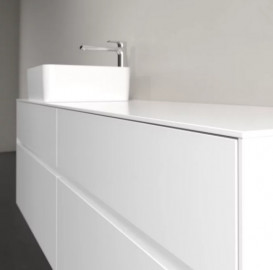 Тумба під раковину Villeroy & Boch Collaro 160х50 см із підсвічуванням ДСП матовий білий C050B0MS