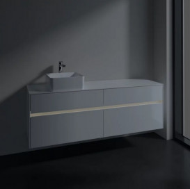 Тумба під раковину Villeroy & Boch Collaro 160х50 см із підсвічуванням ДСП матовий білий C050B0MS