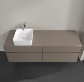 Тумба під раковину Villeroy & Boch Collaro 160х50 см із підсвічуванням ДСП трюфель сірий C050B0VG