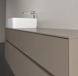 Тумба під раковину Villeroy & Boch Collaro 160х50 см із підсвічуванням ДСП трюфель сірий C050B0VG