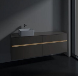 Тумба під раковину Villeroy & Boch Collaro 160х50 см із підсвічуванням ДСП трюфель сірий C050B0VG