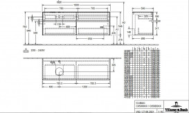 Тумба під раковину Villeroy & Boch Collaro 160х50 см із підсвічуванням ДСП трюфель сірий C050B0VG