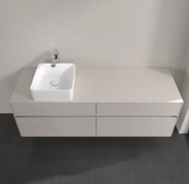 Тумба під раковину Villeroy & Boch Collaro 160х50 см із підсвічуванням ДСП м'який сірий C050B0VK