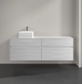 Тумба під раковину Villeroy & Boch Collaro 160х50 см із підсвічуванням ДСП біле дерево C050B0E8