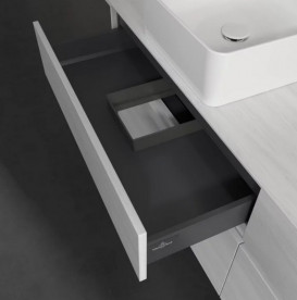 Тумба під раковину Villeroy & Boch Collaro 160х50 см із підсвічуванням ДСП біле дерево C050B0E8