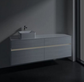 Тумба під раковину Villeroy & Boch Collaro 160х50 см із підсвічуванням ДСП біле дерево C050B0E8