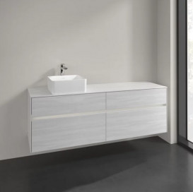 Тумба під раковину Villeroy & Boch Collaro 160х50 см із підсвічуванням ДСП біле дерево C050B0E8