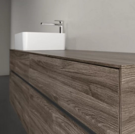 Тумба під раковину Villeroy & Boch Collaro 160х50 см із підсвічуванням ДСП кам'яний дуб C050B0RK