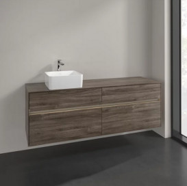 Тумба під раковину Villeroy & Boch Collaro 160х50 см із підсвічуванням ДСП кам'яний дуб C050B0RK