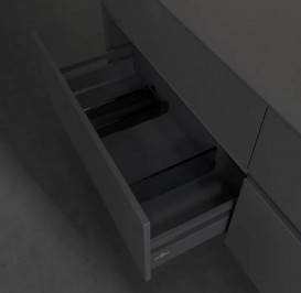 Тумба під раковину Villeroy & Boch Collaro 160х50 см із підсвічуванням МДФ глянсовий сірий C051B0FP