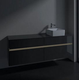 Тумба під раковину Villeroy & Boch Collaro 160х50 см із підсвічуванням МДФ глянсовий сірий C051B0FP