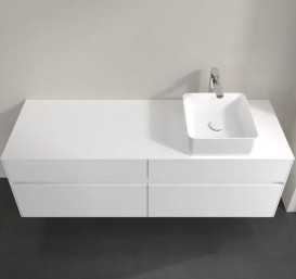 Тумба под раковину Villeroy & Boch Collaro 160х50 см с подсветкой ДСП матовый белый C051B0MS