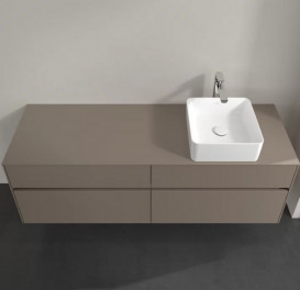 Тумба под раковину Villeroy & Boch Collaro 160х50 см с подсветкой ДСП трюфель серый C051B0VG