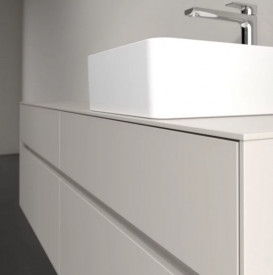 Тумба під раковину Villeroy & Boch Collaro 160х50 см із підсвічуванням ДСП м'який сірий C051B0VK