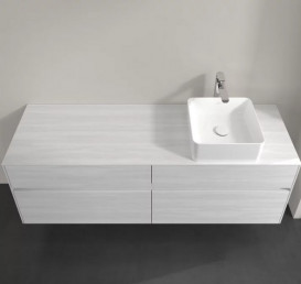 Тумба під раковину Villeroy & Boch Collaro 160х50 см із підсвічуванням ДСП біле дерево C051B0E8