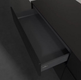 Тумба під раковину Villeroy & Boch Collaro 160х50 см із підсвічуванням МДФ чорний матовий лак C051B0PD