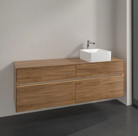 Тумба под раковину Villeroy & Boch Collaro 160х50 см с подсветкой ДСП дуб канзас C051B0RH