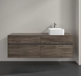 Тумба под раковину Villeroy & Boch Collaro 160х50 см с подсветкой ДСП каменный дуб C051B0RK