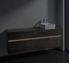 Тумба под раковину Villeroy & Boch Collaro 160х50 см с подсветкой ДСП каменный дуб C051B0RK