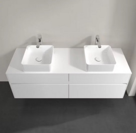 Тумба під раковину Villeroy & Boch Collaro 160х50 см із підсвічуванням МДФ глянсовий білий C052B0DH