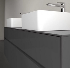 Тумба под раковину Villeroy & Boch Collaro 160х50 см с подсветкой МДФ глянцевый серый C052B0FP