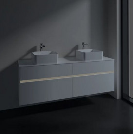 Тумба под раковину Villeroy & Boch Collaro 160х50 см с подсветкой ДСП матовый белый C052B0MS