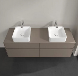 Тумба під раковину Villeroy & Boch Collaro 160х50 см із підсвічуванням ДСП трюфель сірий C052B0VG