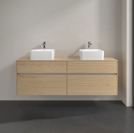 Тумба під раковину Villeroy & Boch Collaro 160х50 см із підсвічуванням ДСП північний дуб C052B0VJ