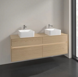 Тумба під раковину Villeroy & Boch Collaro 160х50 см із підсвічуванням ДСП північний дуб C052B0VJ