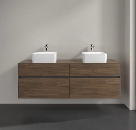 Тумба под раковину Villeroy & Boch Collaro 160х50 см с подсветкой ДСП дуб аризона C052B0VH