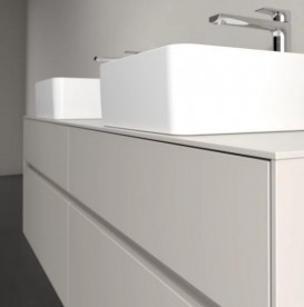 Тумба під раковину Villeroy & Boch Collaro 160х50 см із підсвічуванням ДСП м'який сірий C052B0VK