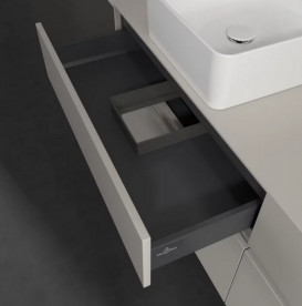 Тумба під раковину Villeroy & Boch Collaro 160х50 см із підсвічуванням ДСП м'який сірий C052B0VK