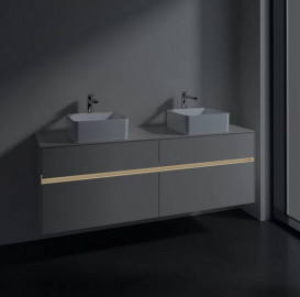 Тумба під раковину Villeroy & Boch Collaro 160х50 см із підсвічуванням ДСП м'який сірий C052B0VK