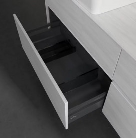 Тумба под раковину Villeroy & Boch Collaro 160х50 см с подсветкой ДСП белое дерево C052B0E8