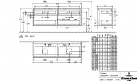 Тумба под раковину Villeroy & Boch Collaro 160х50 см с подсветкой ДСП белое дерево C052B0E8