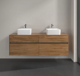 Тумба под раковину Villeroy & Boch Collaro 160х50 см с подсветкой ДСП дуб канзас C052B0RH