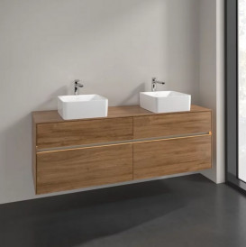 Тумба под раковину Villeroy & Boch Collaro 160х50 см с подсветкой ДСП дуб канзас C052B0RH