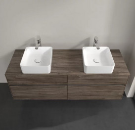 Тумба под раковину Villeroy & Boch Collaro 160х50 см с подсветкой ДСП каменный дуб C052B0RK