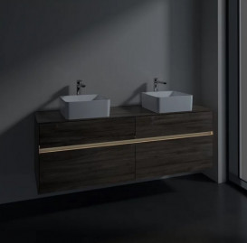 Тумба под раковину Villeroy & Boch Collaro 160х50 см с подсветкой ДСП каменный дуб C052B0RK